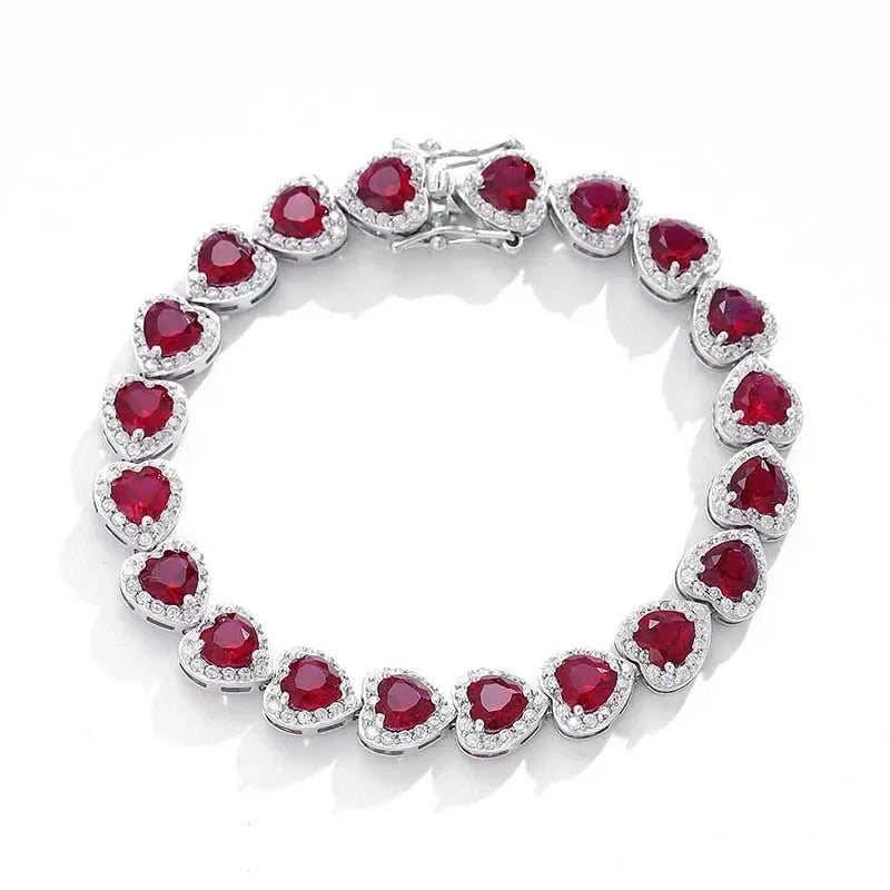 Blaze of Beauty – Luxury Red Stone Chain for Glamorous Women