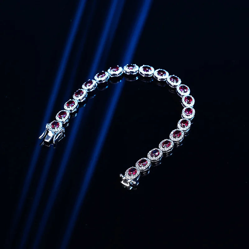 Blaze of Beauty – Luxury Red Stone Chain for Glamorous Women