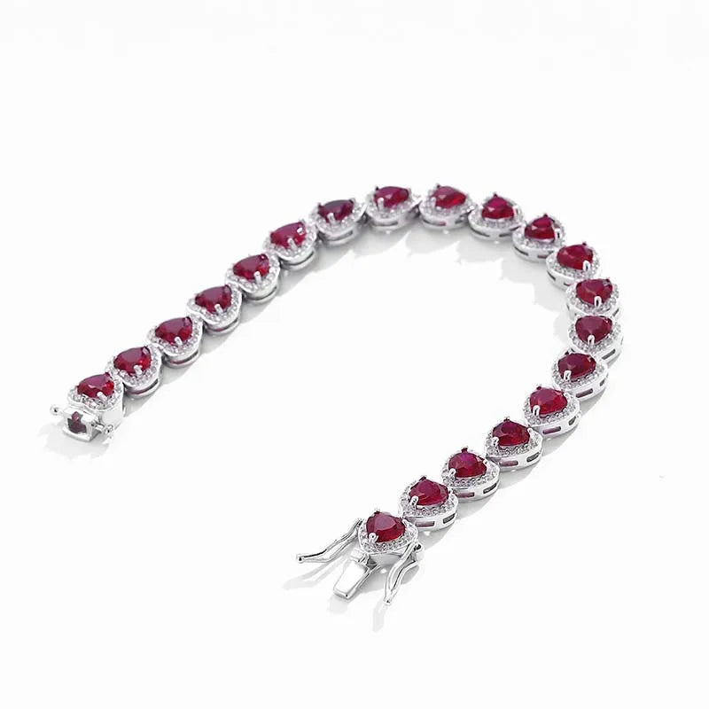 Blaze of Beauty – Luxury Red Stone Chain for Glamorous Women