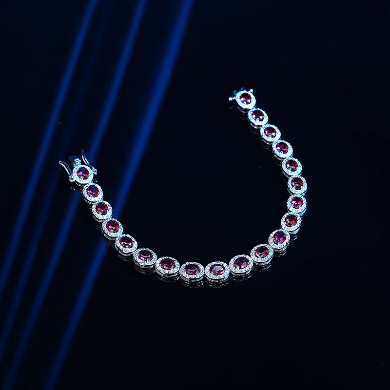 Blaze of Beauty – Luxury Red Stone Chain for Glamorous Women