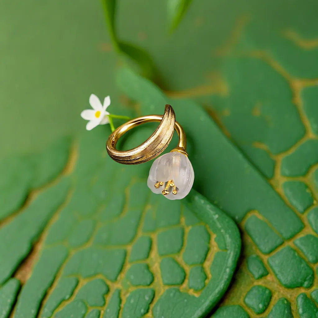 Whispering Petals Silver Ring
