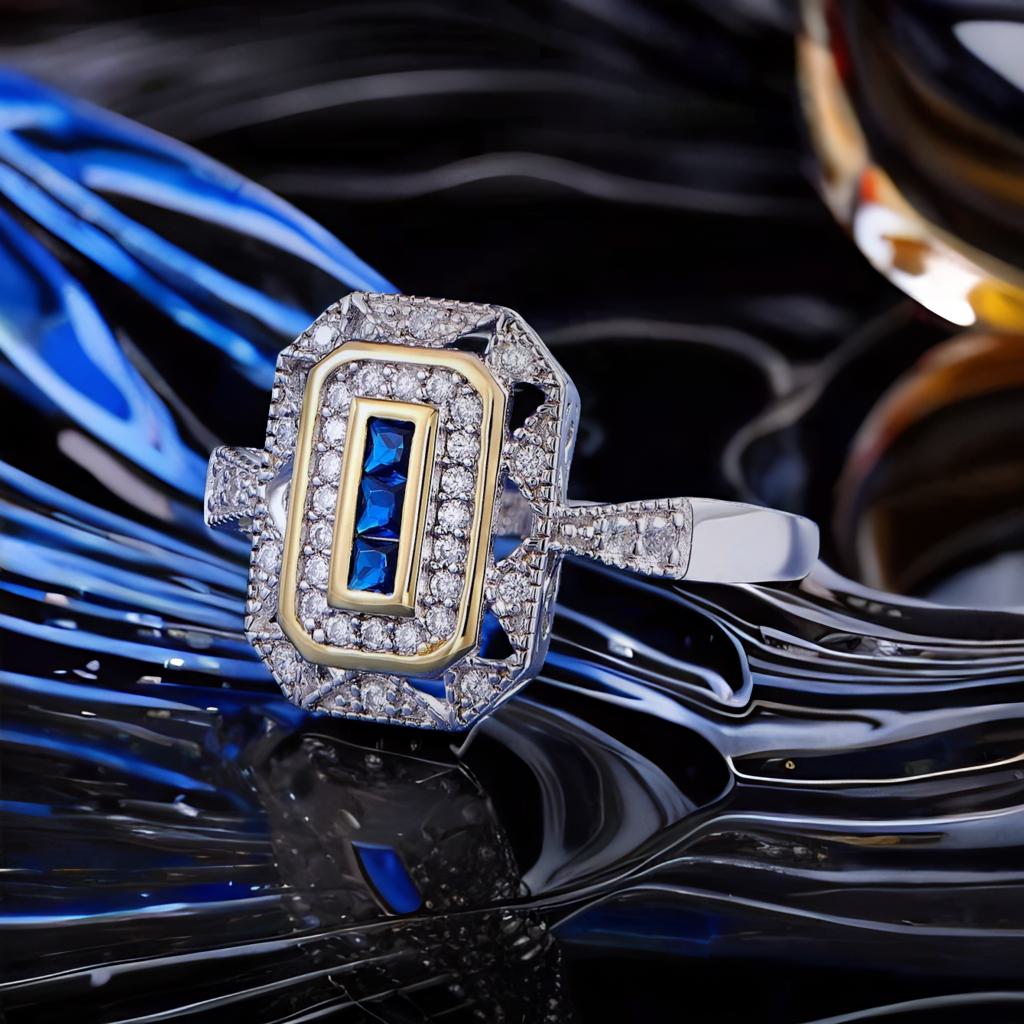 Royal Whisper – Midnight Blue Flame Wrapped in Noble Silver