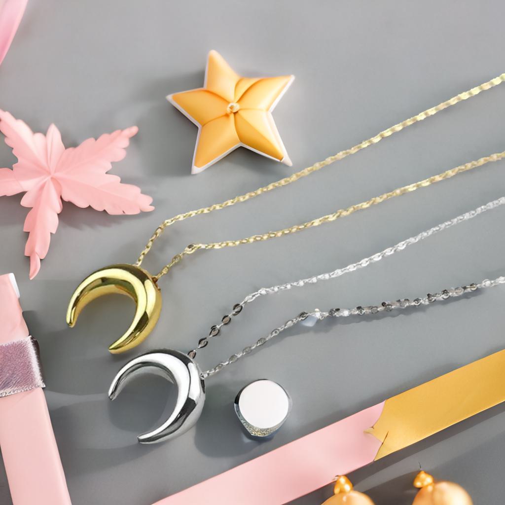 Celestial Whisper: Delicate Light on Her Collar