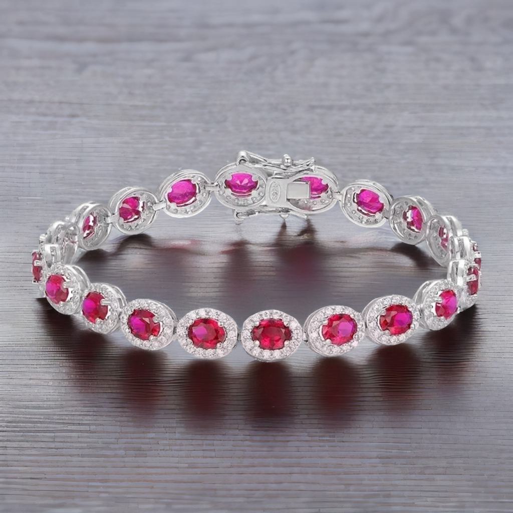 Blaze of Beauty – Luxury Red Stone Chain for Glamorous Women
