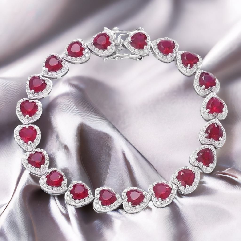 Blaze of Beauty – Luxury Red Stone Chain for Glamorous Women