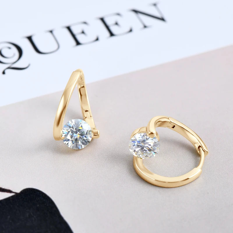 Anziw Moissanite Twist Hoops