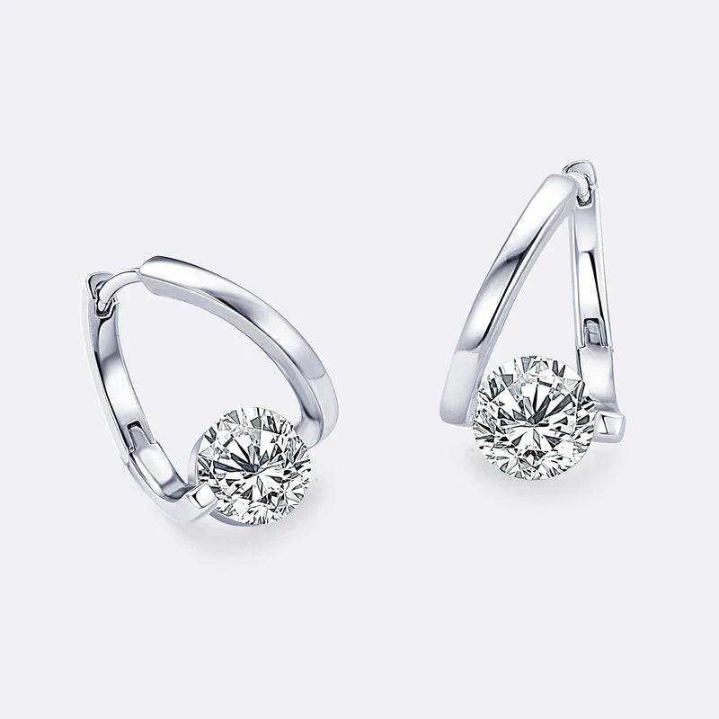 Anziw Moissanite Twist Hoops