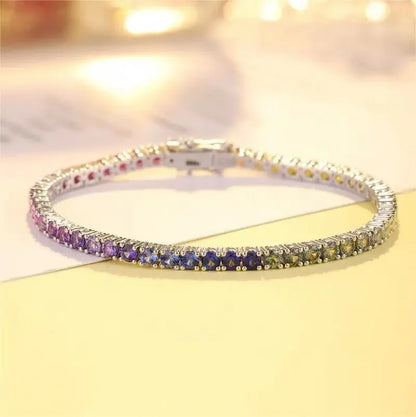 Pirmiana S925 Sapphire Luxe – 8.57ct Lab-Crafted Silver Bracelet