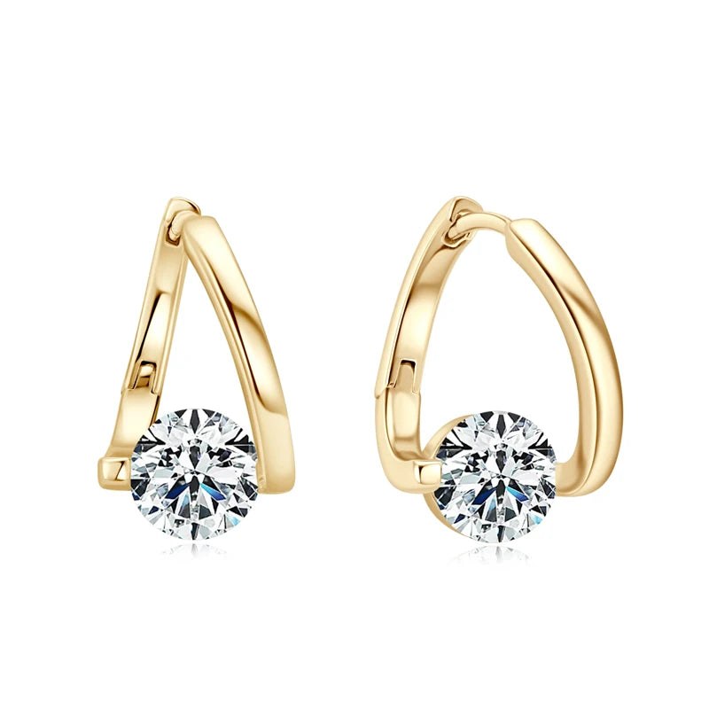 Anziw Moissanite Twist Hoops