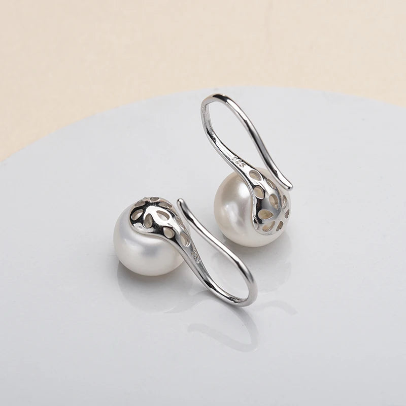 Elegant Black Freshwater Pearl Earrings