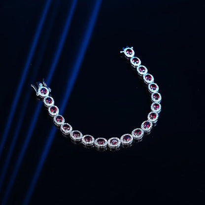Blaze of Beauty – Luxury Red Stone Chain for Glamorous Women