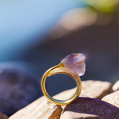 Whispering Petals Silver Ring