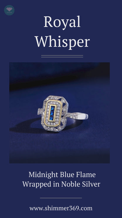Royal Whisper – Midnight Blue Flame Wrapped in Noble Silver