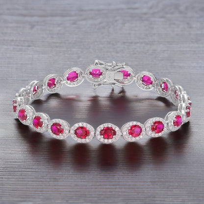 Blaze of Beauty – Luxury Red Stone Chain for Glamorous Women